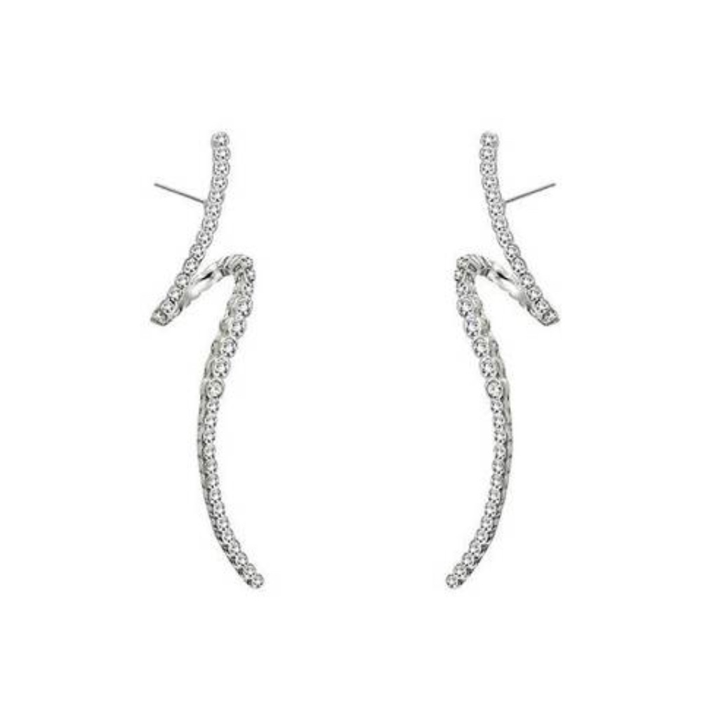 ELLA EARRING || Twirl CZ Earring